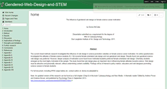 Desktop Screenshot of gendered-web-design-and-stem.wikispaces.com