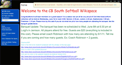 Desktop Screenshot of cbsouthsoftball.wikispaces.com