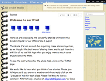 Tablet Screenshot of elk-grade6-stories.wikispaces.com