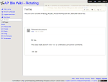 Tablet Screenshot of greenhillapbiology2009rotating.wikispaces.com
