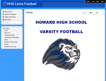 Tablet Screenshot of howardlionsfootball.wikispaces.com
