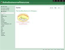 Tablet Screenshot of bothebookwormsresources.wikispaces.com