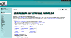Desktop Screenshot of learning-in-virtual-worlds.wikispaces.com