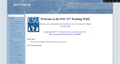 Desktop Screenshot of esu17training.wikispaces.com