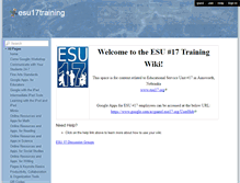 Tablet Screenshot of esu17training.wikispaces.com