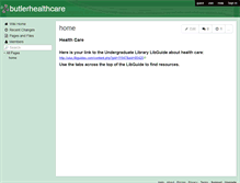 Tablet Screenshot of butlerhealthcare.wikispaces.com