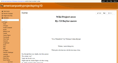 Desktop Screenshot of americanpoetryprojectspring10.wikispaces.com