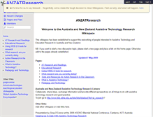 Tablet Screenshot of anzatresearch.wikispaces.com