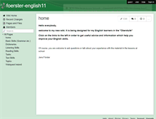 Tablet Screenshot of foerster-english11.wikispaces.com