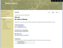 Tablet Screenshot of hwilsonhistory.wikispaces.com