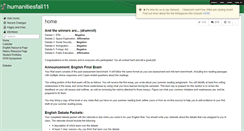 Desktop Screenshot of humanitiesfall11.wikispaces.com