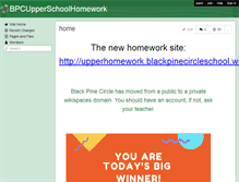 Tablet Screenshot of bpcupperschoolhomework.wikispaces.com