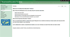 Desktop Screenshot of businesseducationtoolbox.wikispaces.com