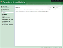 Tablet Screenshot of espaciocurricularhistoria.wikispaces.com