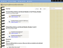 Tablet Screenshot of integratingliteracyandsocialstudies.wikispaces.com
