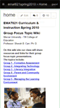 Mobile Screenshot of emat621spring2010.wikispaces.com