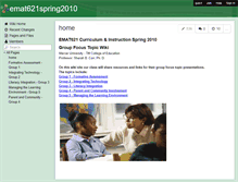 Tablet Screenshot of emat621spring2010.wikispaces.com
