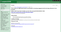 Desktop Screenshot of cceptech2009.wikispaces.com
