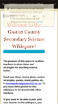 Mobile Screenshot of gastoncountyscienceresources.wikispaces.com