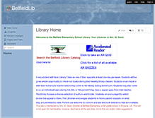 Tablet Screenshot of belfieldlib.wikispaces.com