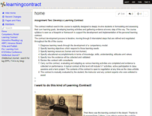 Tablet Screenshot of learningcontract.wikispaces.com