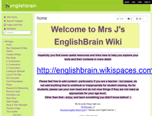 Tablet Screenshot of englishbrain.wikispaces.com