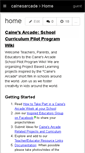 Mobile Screenshot of cainesarcade.wikispaces.com