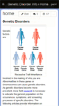 Mobile Screenshot of geneticdisorderinfo.wikispaces.com