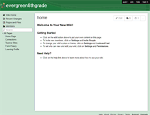 Tablet Screenshot of evergreen8thgrade.wikispaces.com