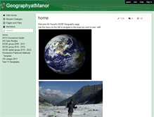 Tablet Screenshot of geographyatmanor.wikispaces.com