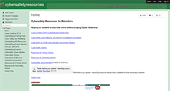 Desktop Screenshot of cybersafetyresources.wikispaces.com