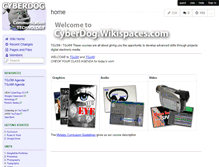 Tablet Screenshot of cyberdog.wikispaces.com
