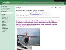 Tablet Screenshot of kspiker.wikispaces.com