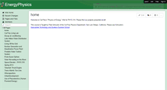 Desktop Screenshot of energyphysics.wikispaces.com