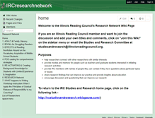 Tablet Screenshot of ircresearchnetwork.wikispaces.com
