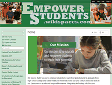 Tablet Screenshot of empowerstudents.wikispaces.com