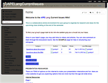 Tablet Screenshot of apelangcurrentissues.wikispaces.com