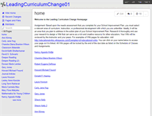 Tablet Screenshot of leadingcurriculumchange01.wikispaces.com