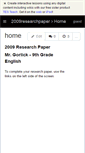 Mobile Screenshot of 2009researchpaper.wikispaces.com