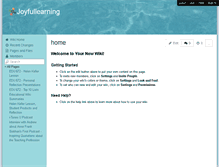 Tablet Screenshot of joyfullearning.wikispaces.com