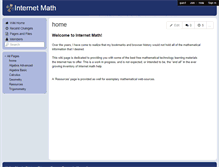 Tablet Screenshot of internetmath.wikispaces.com