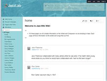 Tablet Screenshot of jazzlab.wikispaces.com