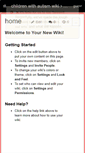 Mobile Screenshot of childrenwithautismwiki.wikispaces.com