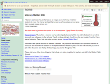 Tablet Screenshot of literacymalden.wikispaces.com