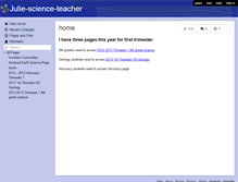 Tablet Screenshot of julie-science-teacher.wikispaces.com