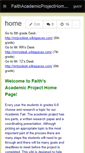 Mobile Screenshot of faithacademicprojecthomepage.wikispaces.com