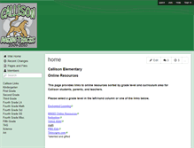 Tablet Screenshot of callison-studentlinks.wikispaces.com