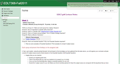 Desktop Screenshot of edlt368-fall2011.wikispaces.com