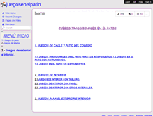Tablet Screenshot of juegosenelpatio.wikispaces.com