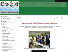 Tablet Screenshot of caea2009.wikispaces.com